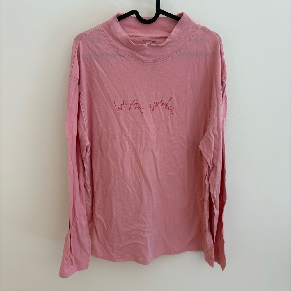 Yes And x Ram Das Pink Organic Cotton Longsleeve Tee